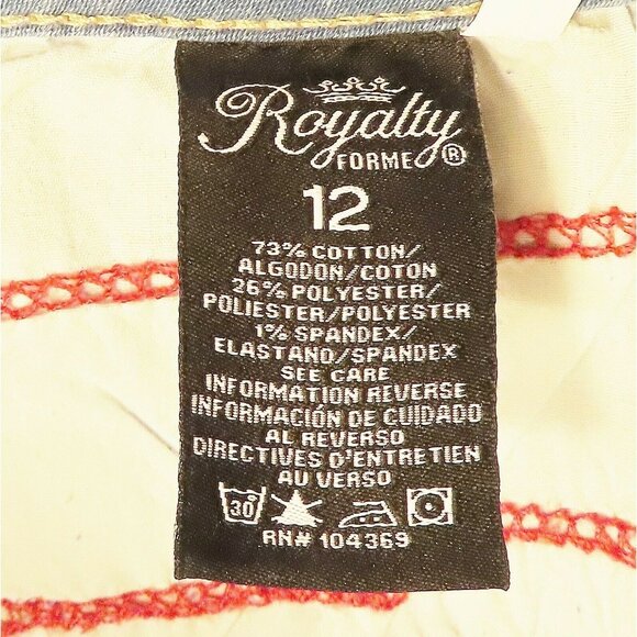 Royalty For Me Womens 12 Ankle High Rise Slim Fit Stretch Jeans Light Wash NWT - Picture 4 of 9